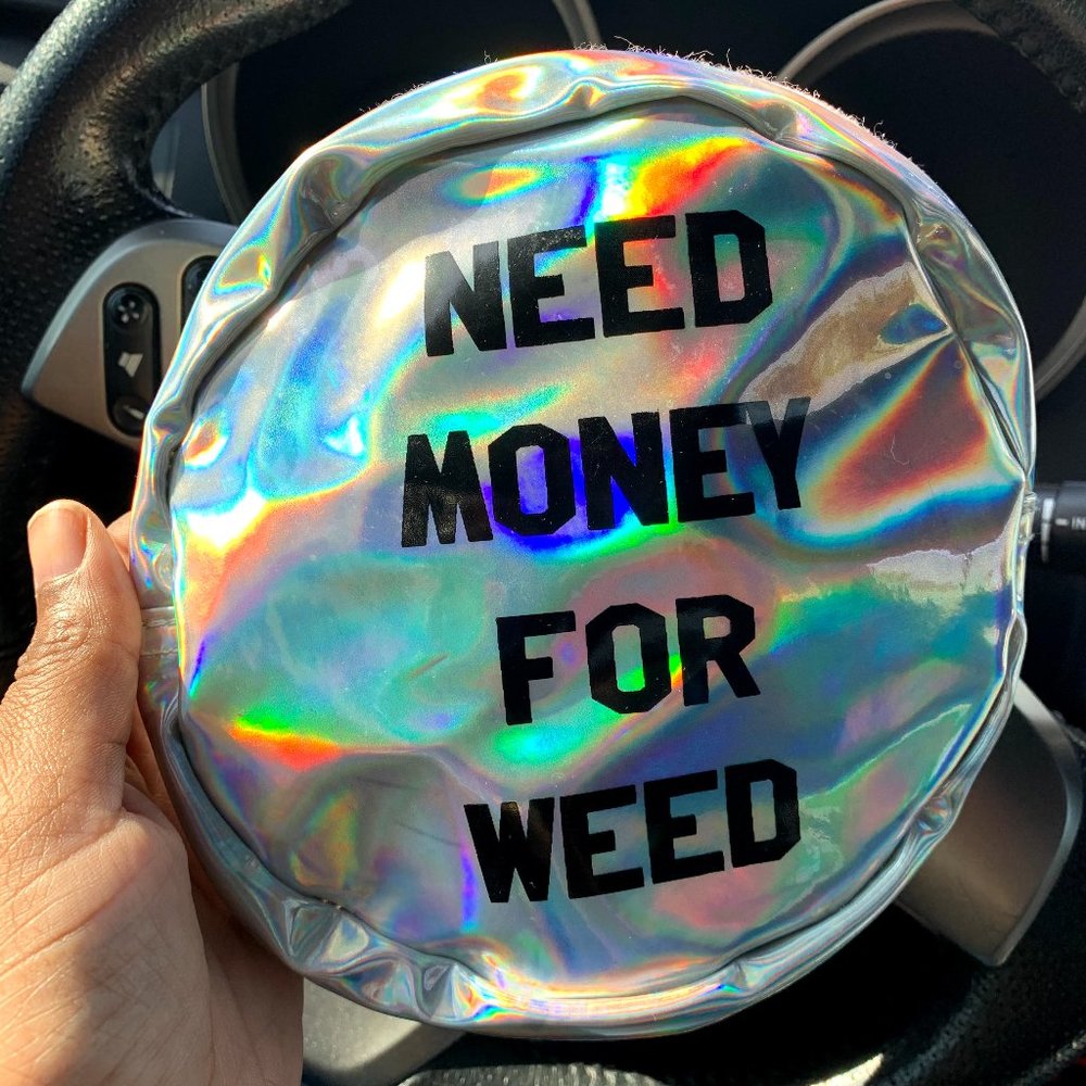 O-Mighty Wristlet Need Money for Weed EUC
